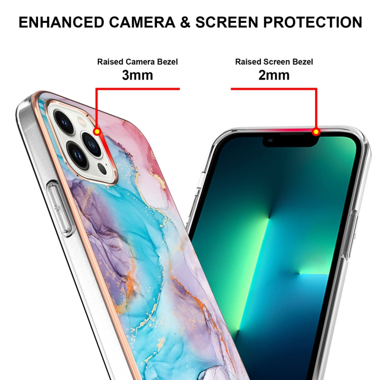 For iPhone 16 Pro Electroplating Pattern IMD TPU Shockproof Case(Milky Way Blue Marble) - iPhone 16 Pro Cases by buy2fix | Online Shopping UK | buy2fix