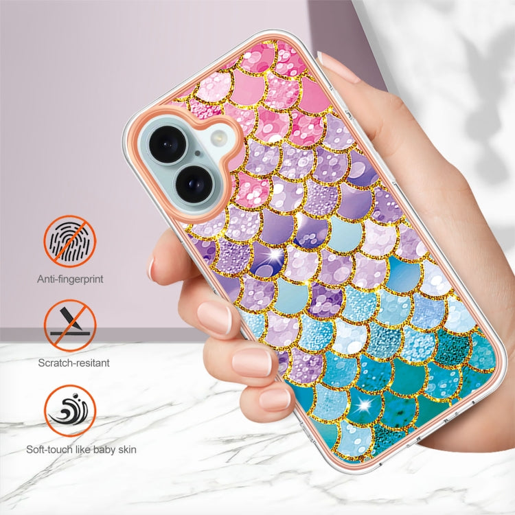 For iPhone 16 Plus Electroplating Pattern IMD TPU Shockproof Case(Colorful Scales) - iPhone 16 Plus Cases by buy2fix | Online Shopping UK | buy2fix