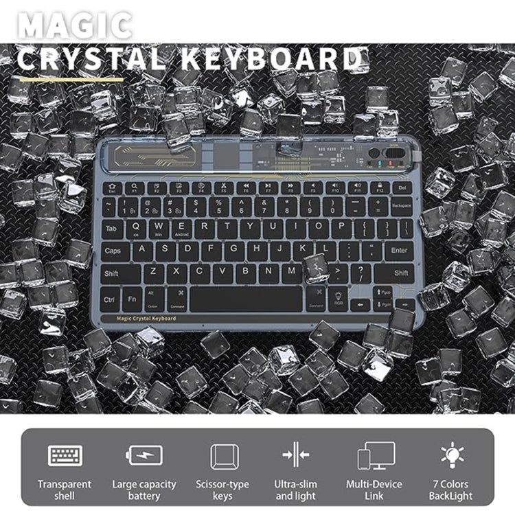 X11S 10 inch Tablet Universal Transparent Backlit Keyboard Compatible For iOS&Android&Windows System(Transparent) - Universal Keyboard by buy2fix | Online Shopping UK | buy2fix