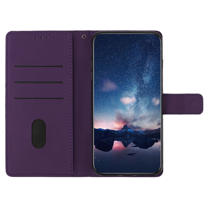 For Samsung Galaxy S24+ 5G Diamond Embossed Skin Feel Leather Phone Case(Purple) - Galaxy S24+ 5G Cases by buy2fix | Online Shopping UK | buy2fix