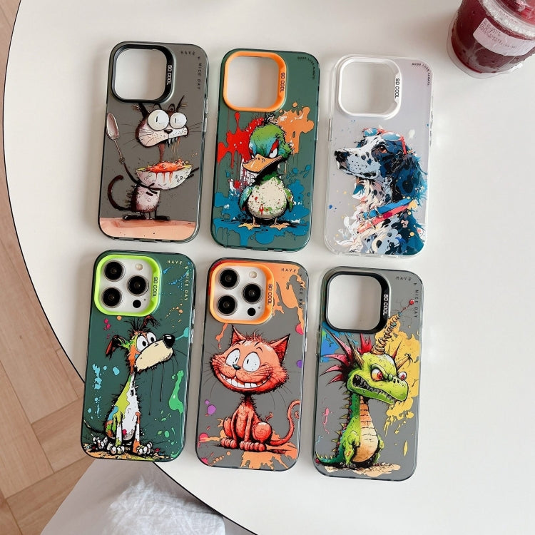 For iPhone 16 Pro Animal Pattern Oil Painting Series PC + TPU Phone Case(Astronaut) - iPhone 16 Pro Cases by buy2fix | Online Shopping UK | buy2fix