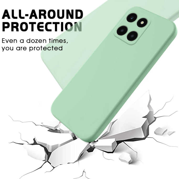 For Honor X6a Pure Color Liquid Silicone Shockproof Phone Case(Green) - Honor Cases by buy2fix | Online Shopping UK | buy2fix