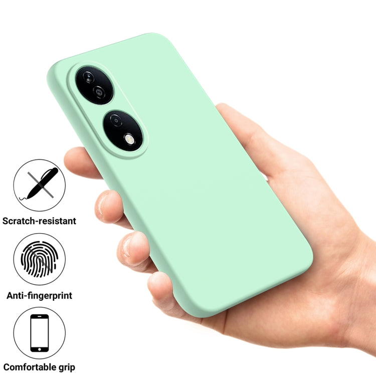 For Honor 90 Smart Pure Color Liquid Silicone Shockproof Phone Case(Green) - Honor Cases by buy2fix | Online Shopping UK | buy2fix