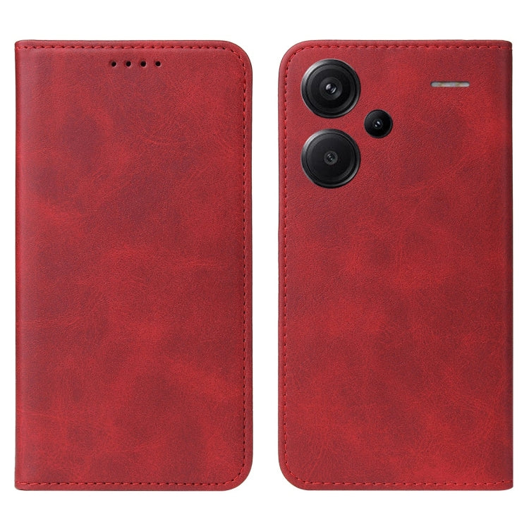 For Xiaomi Redmi Note 13 Pro+ Magnetic Closure Leather Phone Case(Red) - Note 13 Pro+ Cases by buy2fix | Online Shopping UK | buy2fix