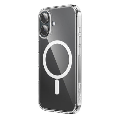 For iPhone 16 Plus hoco MagSafe Magnetic Series Airbag Shockproof Phone Case(Transparent) - iPhone 16 Plus Cases by hoco | Online Shopping UK | buy2fix