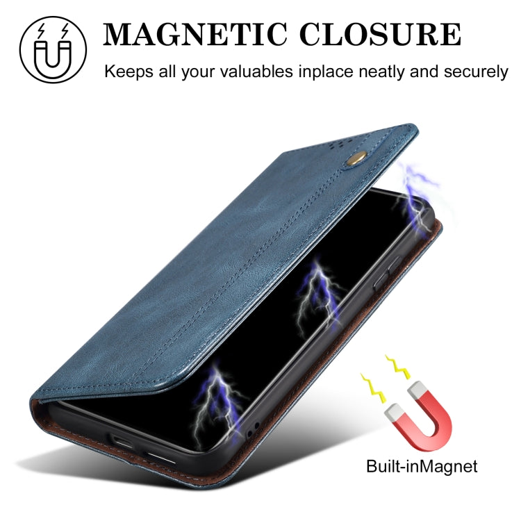 For OnePlus 13 Oil Wax Crazy Horse Texture Leather Phone Case(Blue) - OnePlus Cases by buy2fix | Online Shopping UK | buy2fix