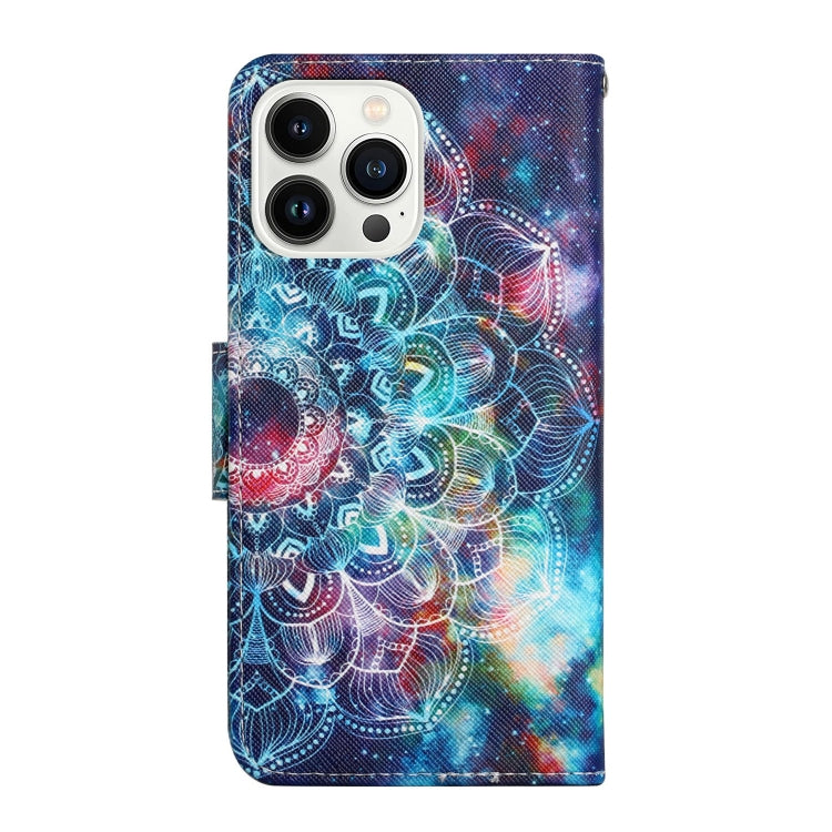 For iPhone 16 Pro Max 3D Colored Drawing Flip Leather Phone Case(Star Mandala) - iPhone 16 Pro Max Cases by buy2fix | Online Shopping UK | buy2fix