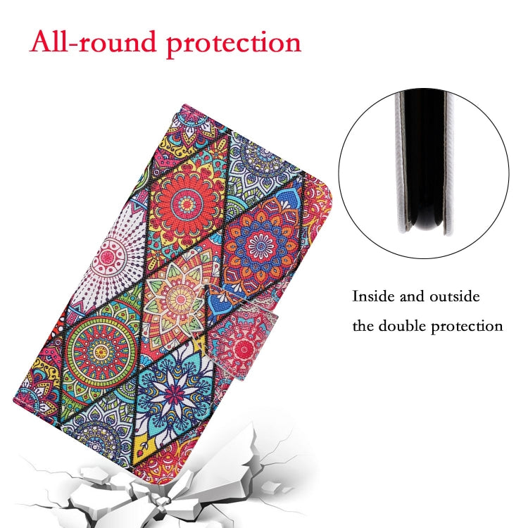 For iPhone 16 Pro Max 3D Colored Drawing Flip Leather Phone Case(Rhombus Totem) - iPhone 16 Pro Max Cases by buy2fix | Online Shopping UK | buy2fix