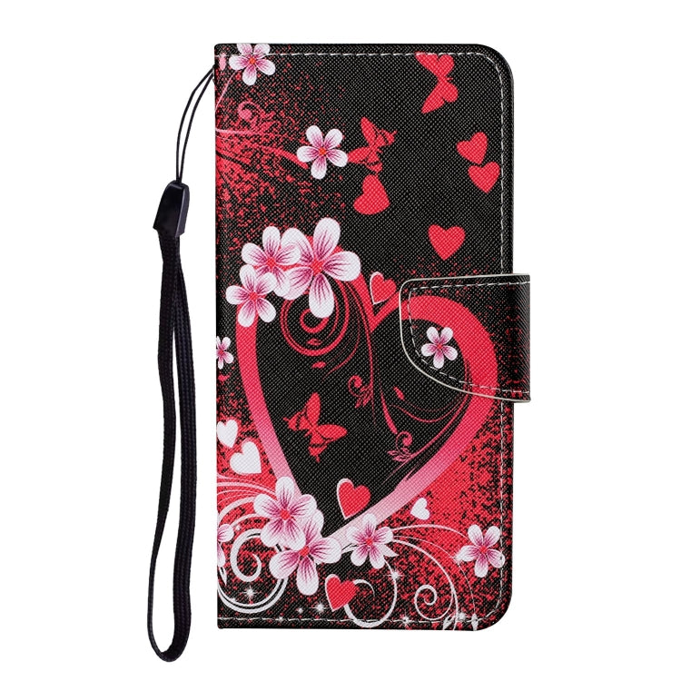 For iPhone 16 Pro 3D Colored Drawing Flip Leather Phone Case(Red Heart) - iPhone 16 Pro Cases by buy2fix | Online Shopping UK | buy2fix