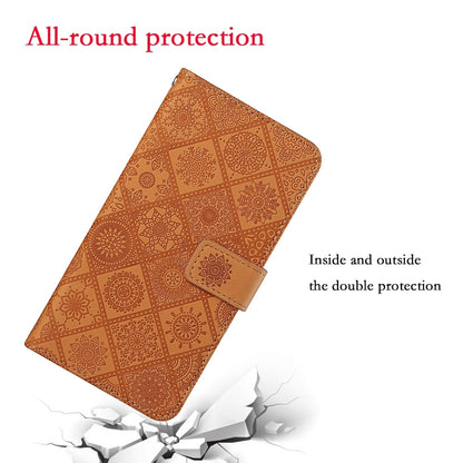 For iPhone 16 Pro Ethnic Style Embossed Pattern Leather Phone Case(Brown) - iPhone 16 Pro Cases by buy2fix | Online Shopping UK | buy2fix