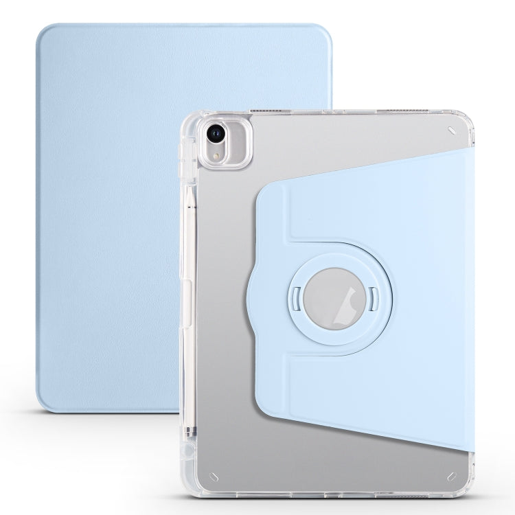 For iPad Air 13 2025 / 2024 Clear Acrylic 360 Rotation Detachable Leather Tablet Case(Ice Blue) - iPad Air 13 2025 / 2024 Cases by buy2fix | Online Shopping UK | buy2fix