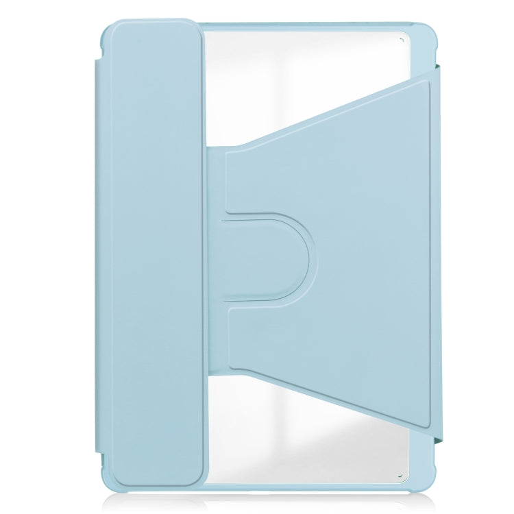 For Samsung Galaxy Tab S9 360 Rotation Transparent Smart Leather Case with Keyboard(Sky Blue) - Galaxy Tab S9 Cases by buy2fix | Online Shopping UK | buy2fix