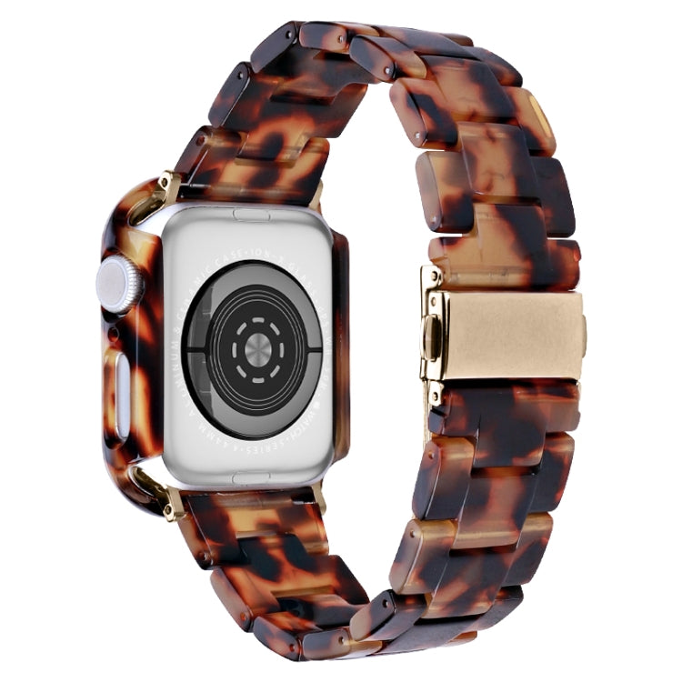 For Apple Watch Ultra 2 / Ultra 49mm Printed Resin PC Watch Band Case Kit(Tortoiseshell) - Watch Cases by buy2fix | Online Shopping UK | buy2fix