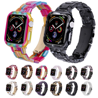 For Apple Watch Ultra 2 / Ultra 49mm Printed Resin PC Watch Band Case Kit(Tortoiseshell) - Watch Cases by buy2fix | Online Shopping UK | buy2fix