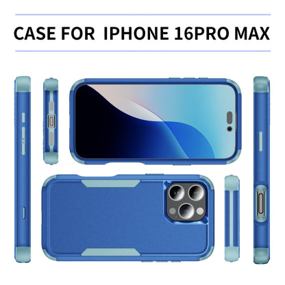 For iPhone 16 Pro Max Commuter Shockproof TPU + PC Phone Case(Royal Blue+Grey Green) - iPhone 16 Pro Max Cases by buy2fix | Online Shopping UK | buy2fix