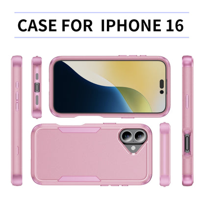 For iPhone 16 Commuter Shockproof TPU + PC Phone Case(Pink) - iPhone 16 Cases by buy2fix | Online Shopping UK | buy2fix