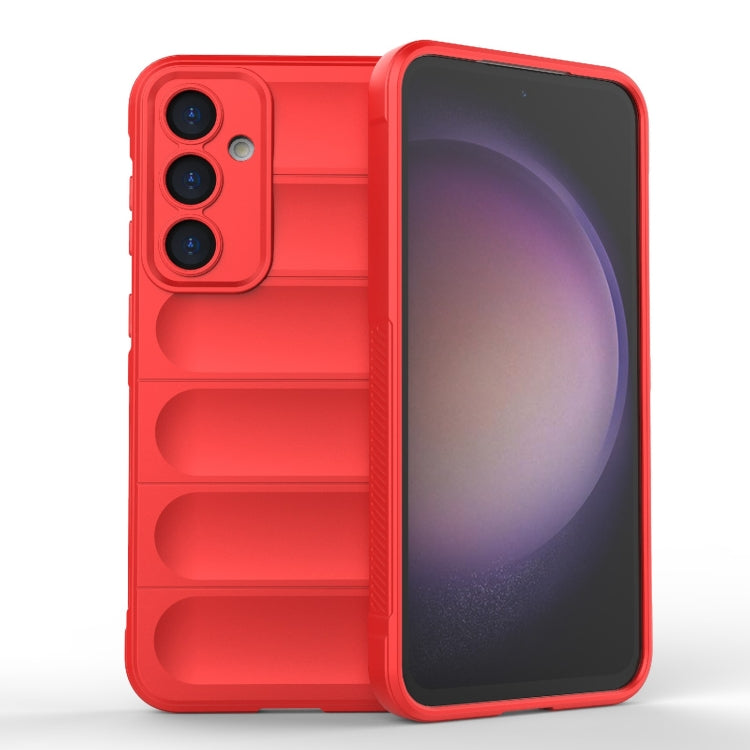 For Samsung Galaxy S23 FE 5G Magic Shield TPU + Flannel Phone Case(Red) - Galaxy S23 FE 5G Cases by buy2fix | Online Shopping UK | buy2fix