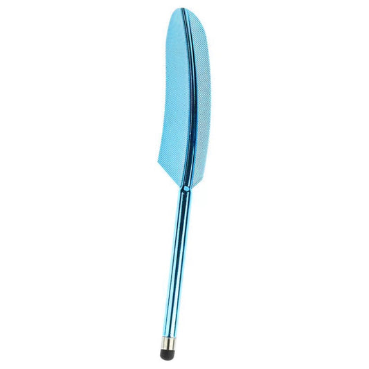 Electroplated Feather Stylus Pen(Blue) - Stylus Pen by buy2fix | Online Shopping UK | buy2fix