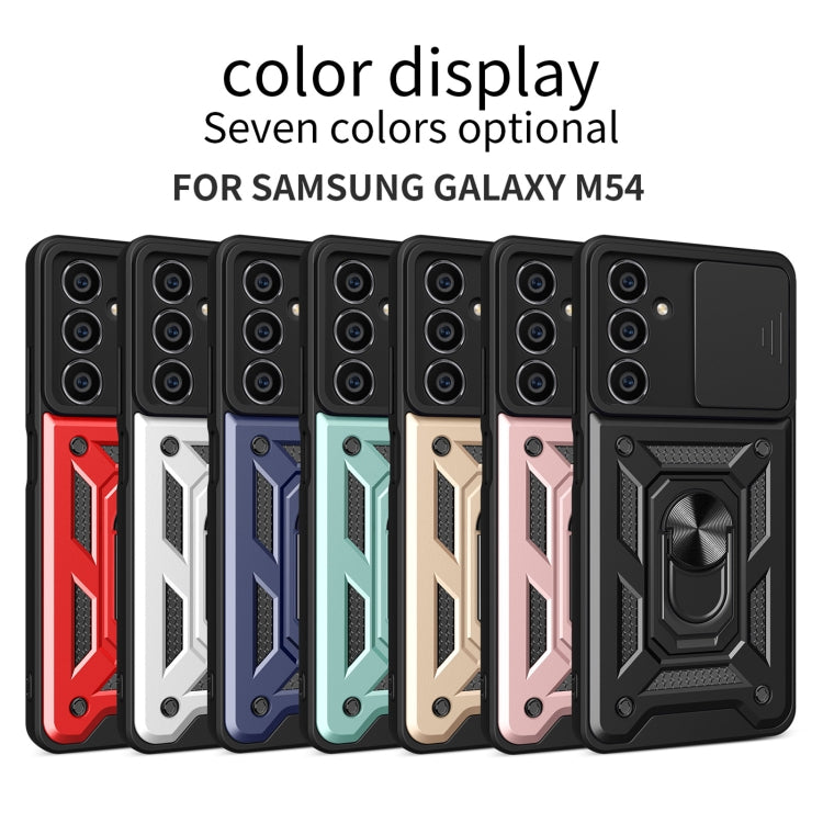 For Samsung Galaxy M54 5G Sliding Camera Cover Design TPU+PC Phone Case(Black) - Galaxy Phone Cases by buy2fix | Online Shopping UK | buy2fix