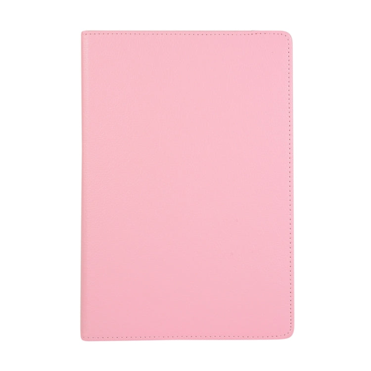 For Samsung Galaxy Tab S9+ 360 Degrees Rotation Holder Litchi Texture Leather Tablet Case(Pink) - Galaxy Tab S9+ Cases by buy2fix | Online Shopping UK | buy2fix