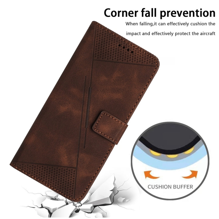 For OnePlus 11 Dream Triangle Leather Phone Case with Lanyard(Brown) - OnePlus Cases by buy2fix | Online Shopping UK | buy2fix