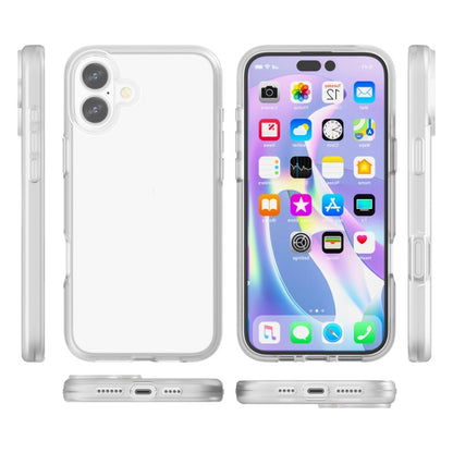 For iPhone 16 Rubber Oil Surface Solid Color Phone Case(White) - iPhone 16 Cases by buy2fix | Online Shopping UK | buy2fix