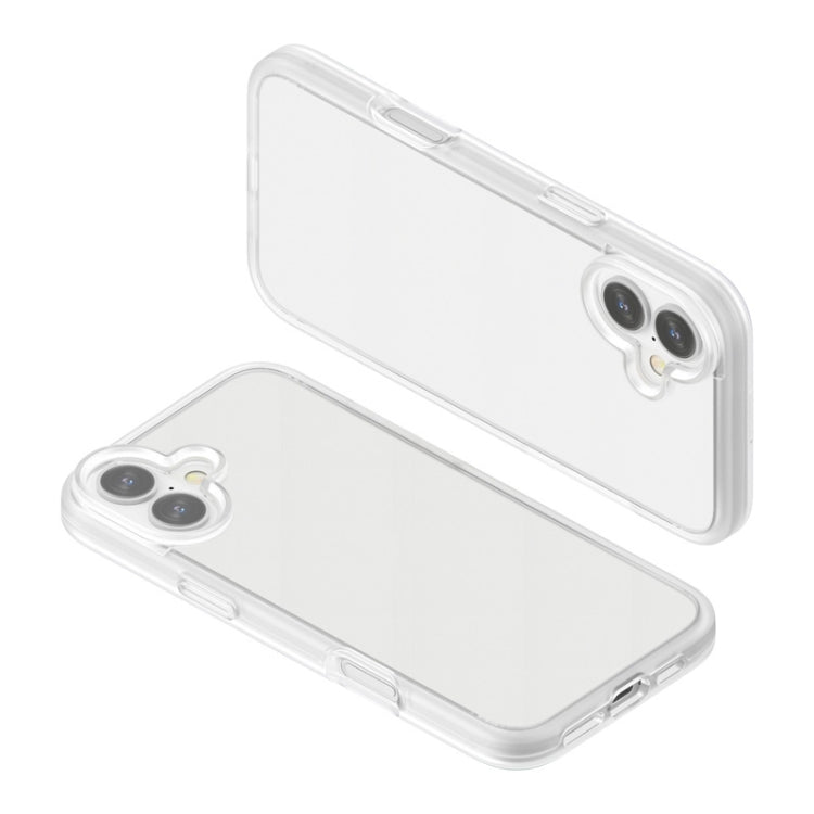 For iPhone 16 Rubber Oil Surface Solid Color Phone Case(White) - iPhone 16 Cases by buy2fix | Online Shopping UK | buy2fix