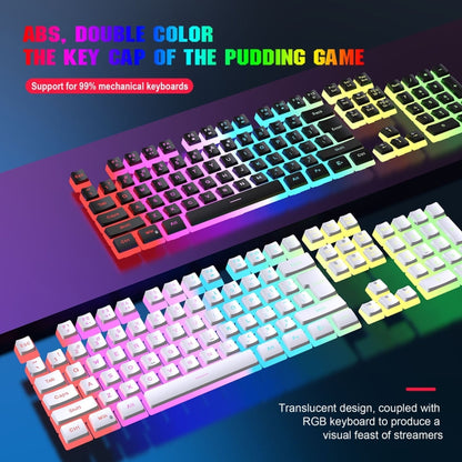 HXSJ L200+X100 Wired RGB Backlit Keyboard and Mouse Set 104 Pudding Key Caps + 3600DPI Mouse(Black) - Wired Keyboard by HXSJ | Online Shopping UK | buy2fix