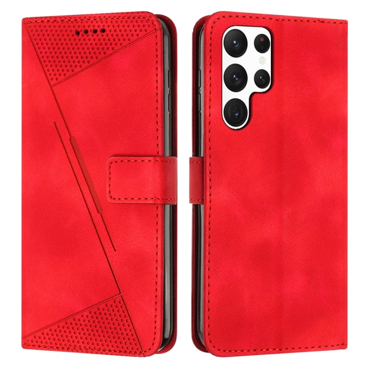 For Samsung Galaxy S23 Ultra 5G Dream Triangle Leather Phone Case with Long Lanyard(Red) - Galaxy S23 Ultra 5G Cases by buy2fix | Online Shopping UK | buy2fix