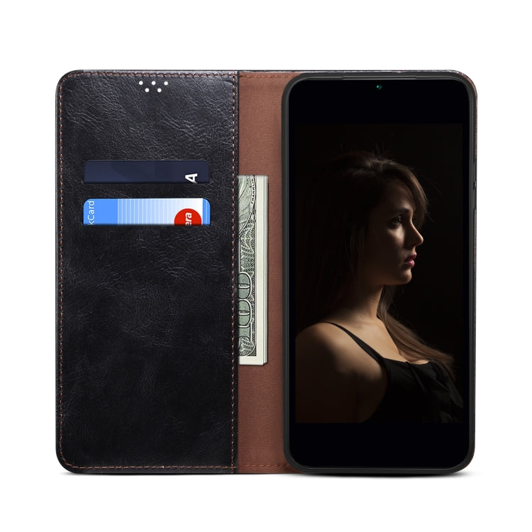 For Nothing Phone 2A Oil Wax Crazy Horse Texture Leather Phone Case(Black) - More Brand by buy2fix | Online Shopping UK | buy2fix