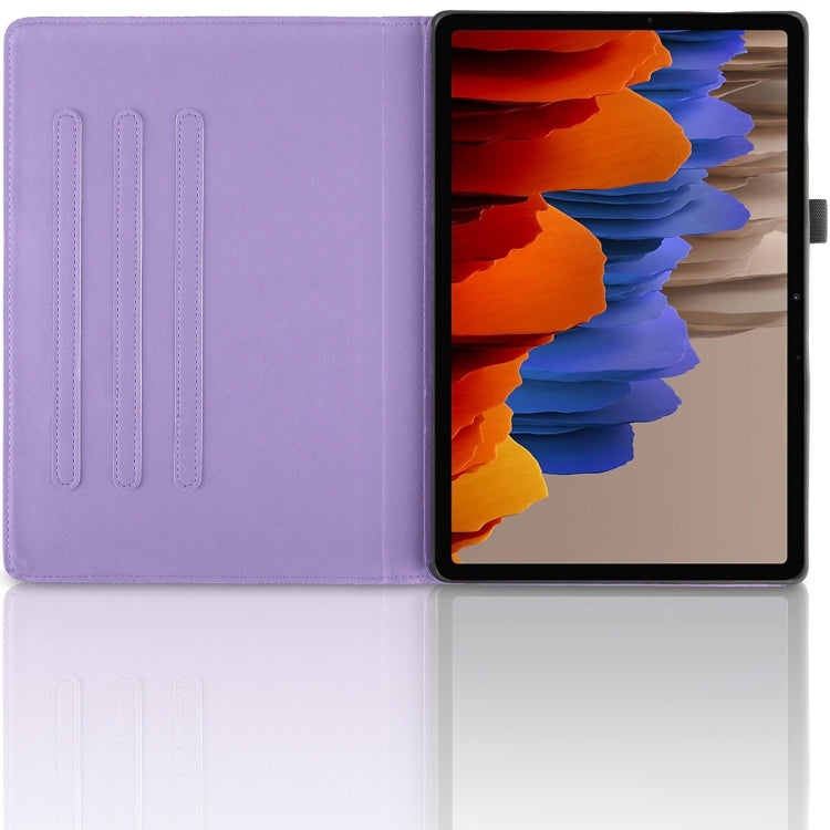 For Samsung Galaxy Tab S10 / S8 / S7 Tree Life Embossed Rotation Leather Tablet Case(Purple) - Tab S10 Cases by buy2fix | Online Shopping UK | buy2fix