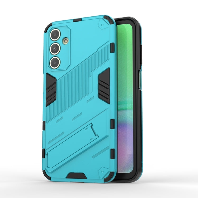 For Samsung Galaxy A15 Punk Armor 2 in 1 PC + TPU Shockproof Phone Case with Invisible Holder(Blue) - Galaxy Phone Cases by buy2fix | Online Shopping UK | buy2fix