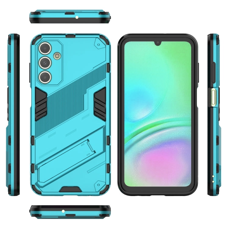 For Samsung Galaxy A15 Punk Armor 2 in 1 PC + TPU Shockproof Phone Case with Invisible Holder(Blue) - Galaxy Phone Cases by buy2fix | Online Shopping UK | buy2fix