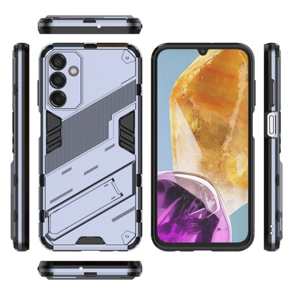 For Samsung Galaxy M15 5G Global Punk Armor 2 in 1 PC + TPU Shockproof Phone Case with Invisible Holder(Grey) - Galaxy Phone Cases by buy2fix | Online Shopping UK | buy2fix