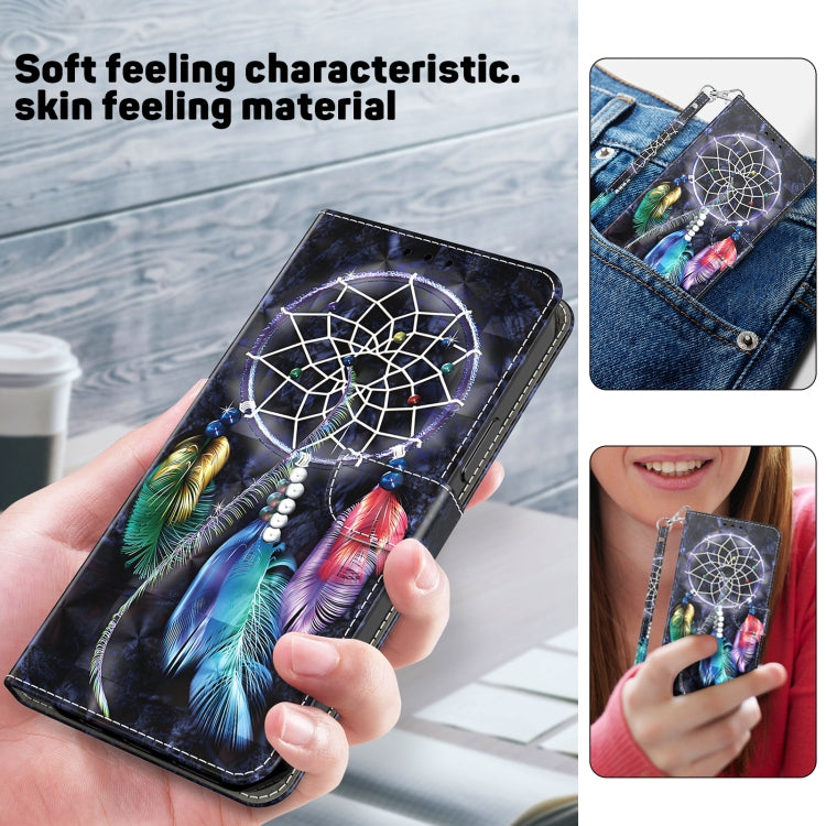 For iPhone 16 Pro Max 3D Painted Leather Phone Case(Colorful Dreamcatcher) - iPhone 16 Pro Max Cases by buy2fix | Online Shopping UK | buy2fix