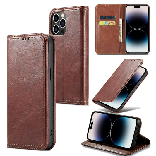 For iPhone 15 Pro Max Fierre Shann Vintage Bark Texture Wallet Leather Phone Case(Brown) - iPhone 15 Pro Max Cases by FIERRE SHANN | Online Shopping UK | buy2fix