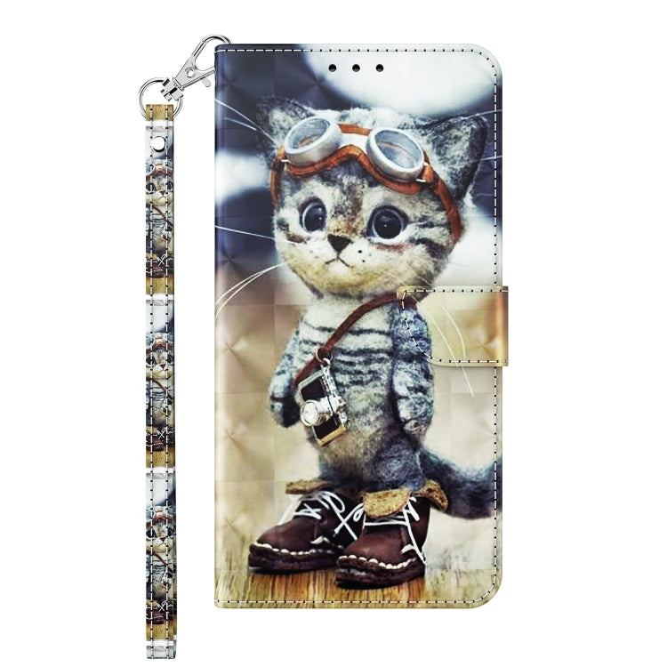 For Samsung Galaxy S24 5G 3D Painted Leather Phone Case(Naughty Cat) - Galaxy S24 5G Cases by buy2fix | Online Shopping UK | buy2fix