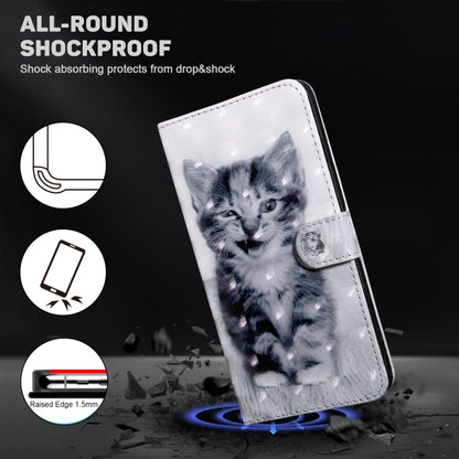 For Samsung Galaxy S24+ 5G 3D Painted Leather Phone Case(Smile Cat) - Galaxy S24+ 5G Cases by buy2fix | Online Shopping UK | buy2fix