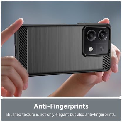 For Xiaomi Poco X6 Neo Brushed Texture Carbon Fiber TPU Phone Case(Black) - Xiaomi Cases by buy2fix | Online Shopping UK | buy2fix