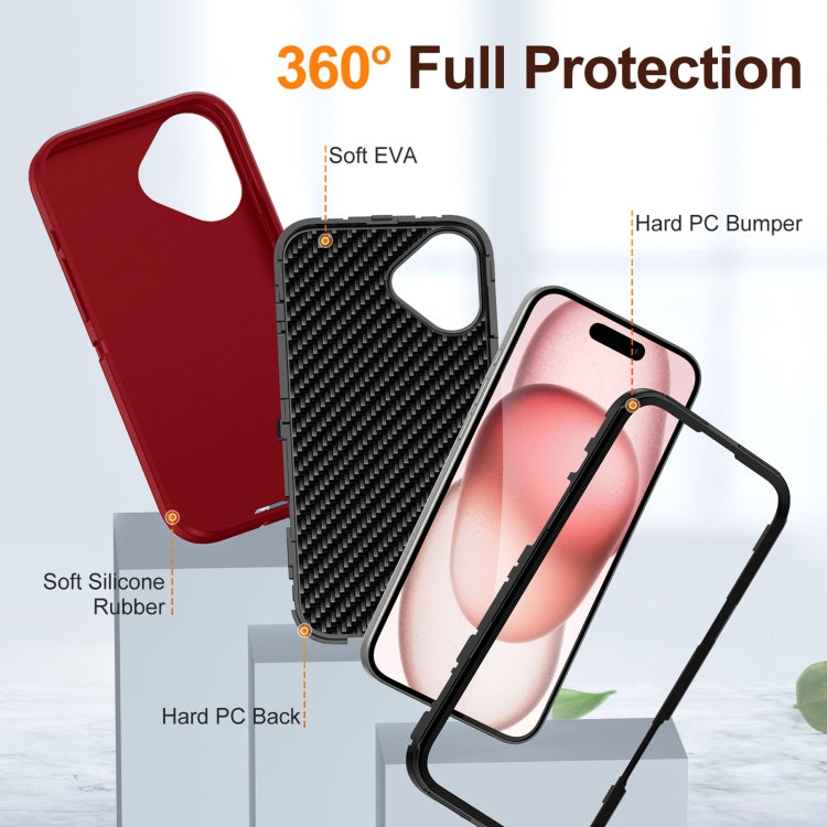 For iPhone 16 Life Waterproof Rugged Phone Case(Red + Black) - iPhone 16 Cases by buy2fix | Online Shopping UK | buy2fix