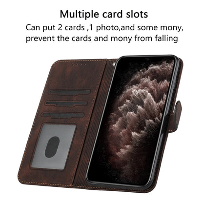 For Motorola Moto G Power 5G 2024 Cubic Skin Feel Flip Leather Phone Case(Brown) - Motorola Cases by buy2fix | Online Shopping UK | buy2fix