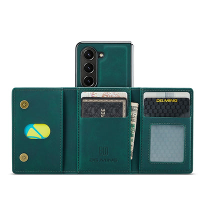 For Samsung Galaxy Z Fold5 DG.MING M2 Series 3-Fold Multi Card Bag + Magnetic Phone Case(Green) - Galaxy Z Fold5 Cases by DG.MING | Online Shopping UK | buy2fix