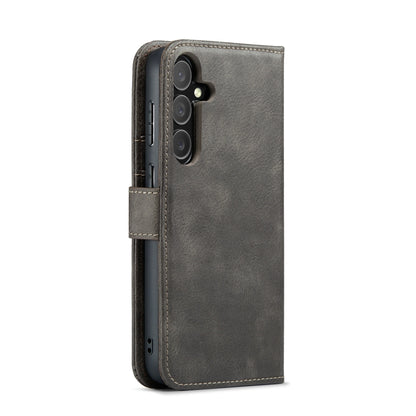 For Samsung Galaxy S24+ 5G DG.MING Crazy Horse Texture Detachable Magnetic Leather Case(Grey) - Galaxy S24+ 5G Cases by DG.MING | Online Shopping UK | buy2fix