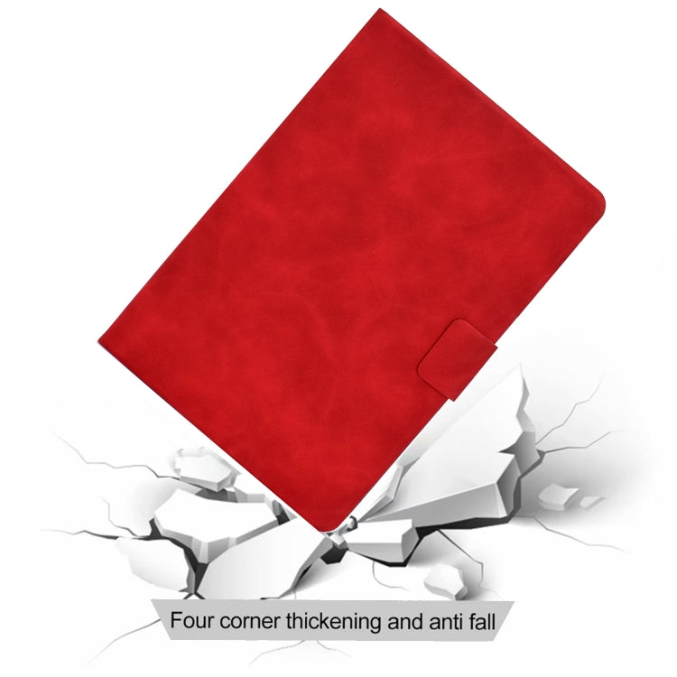 For iPad Pro 11 2024 Cowhide Texture Leather Smart Tablet Case(Red) - iPad Pro 11 2024 Cases by buy2fix | Online Shopping UK | buy2fix