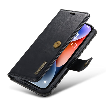 For iPhone 15 Plus DG.MING Crazy Horse Texture Detachable Magnetic Leather Phone Case(Black) - iPhone 15 Plus Cases by DG.MING | Online Shopping UK | buy2fix