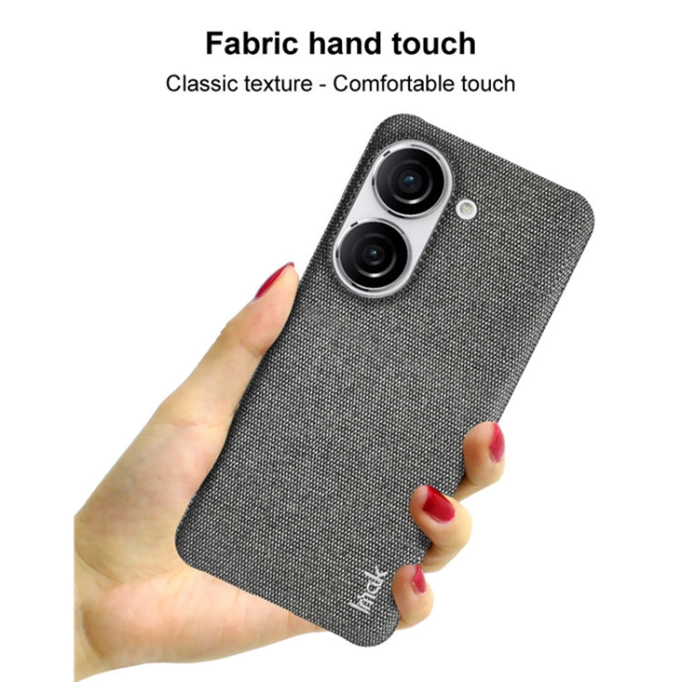 For Asus Zenfone 9 / Zenfone10 5G imak Ruiyi Series Cloth Texture PU + PC Phone Case(Black) - ASUS Cases by imak | Online Shopping UK | buy2fix