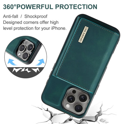 For iPhone 16 Pro Max DG.MING M1 Series 3-Fold Multi Card Wallet Leather Phone Case(Green) - iPhone 16 Pro Max Cases by DG.MING | Online Shopping UK | buy2fix