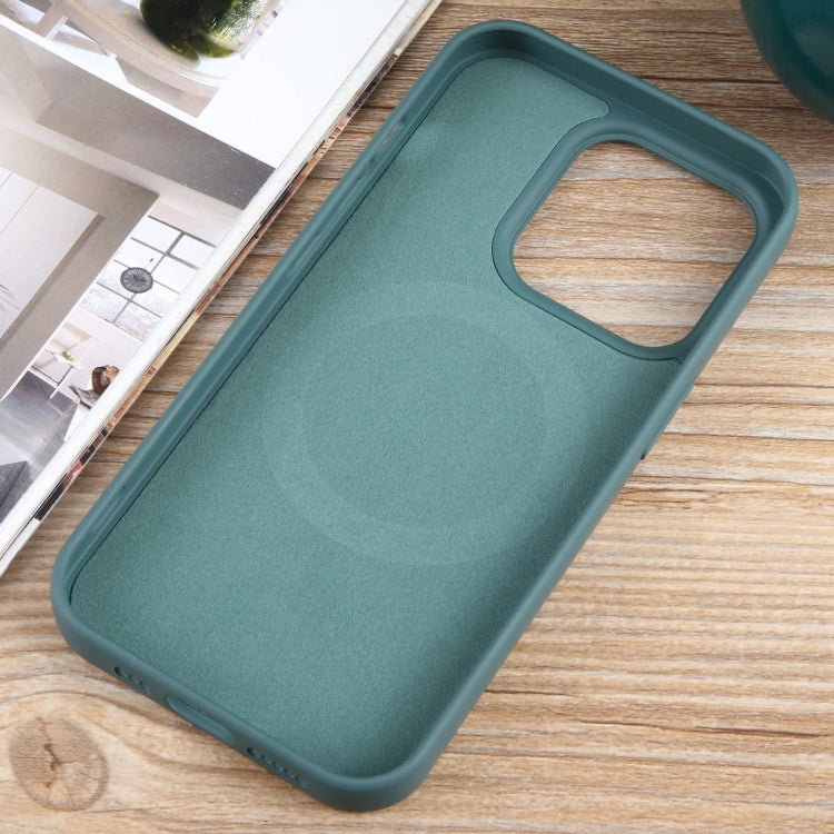 For iPhone 12 Pro Max MagSafe Liquid Silicone Phone Case(Deep Green) - iPhone 12 Pro Max Cases by buy2fix | Online Shopping UK | buy2fix