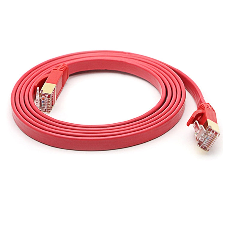 20m Gold Plated Head CAT7 High Speed 10Gbps Ultra-thin Flat Ethernet RJ45 Network LAN Cable(Red) - Lan Cable and Tools by buy2fix | Online Shopping UK | buy2fix