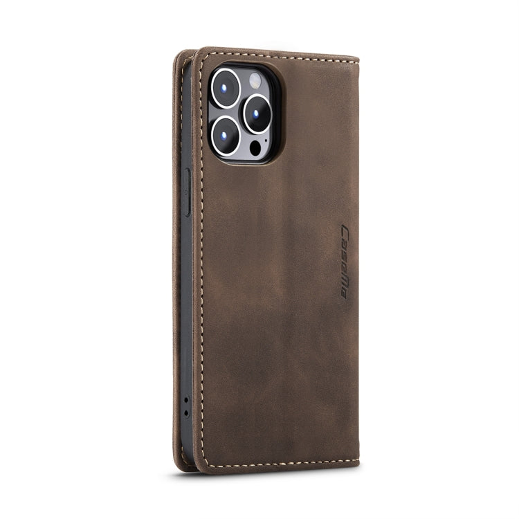 For iPhone 15 Pro Max CaseMe 013 Multifunctional Horizontal Flip Leather Phone Case(Coffee) - iPhone 15 Pro Max Cases by CaseMe | Online Shopping UK | buy2fix